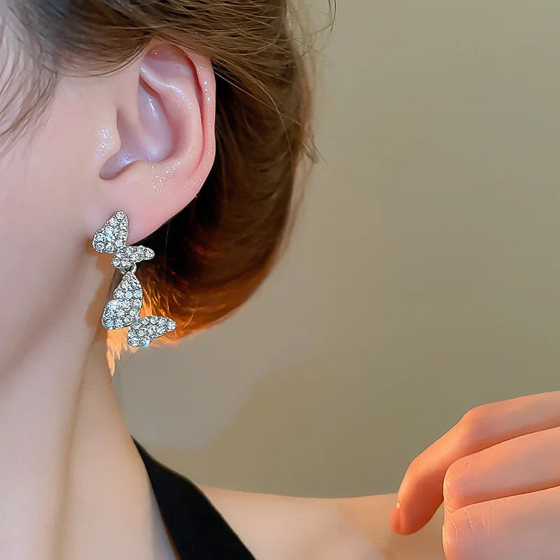 Crystal Butterfly Earrings