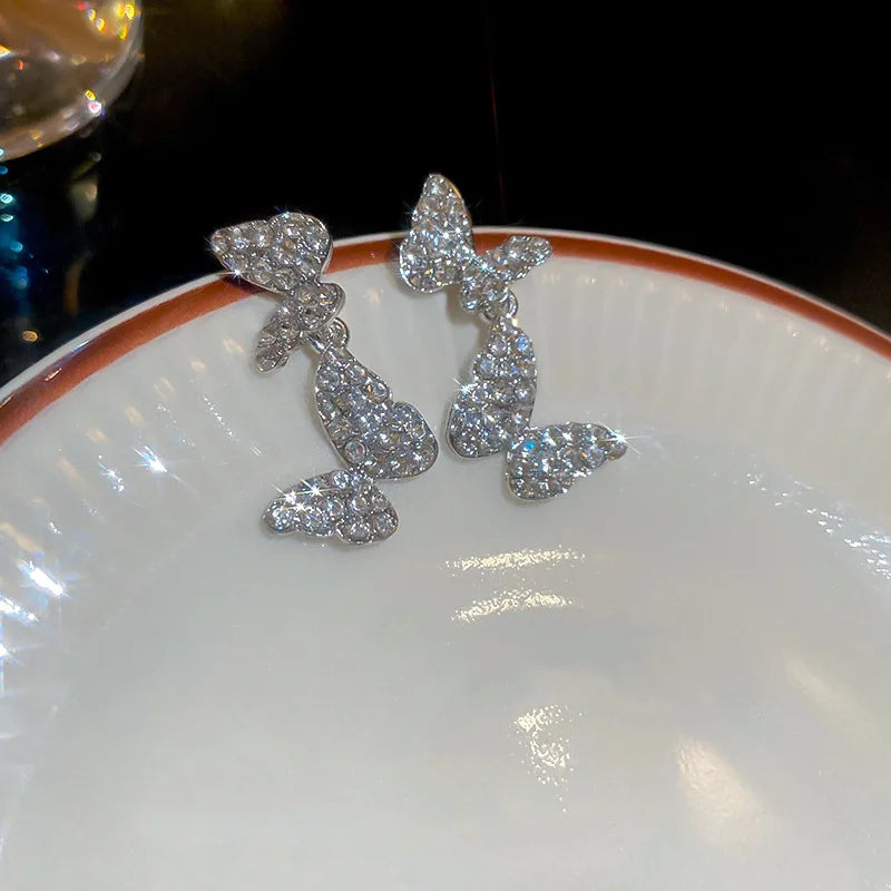 Crystal Butterfly Earrings